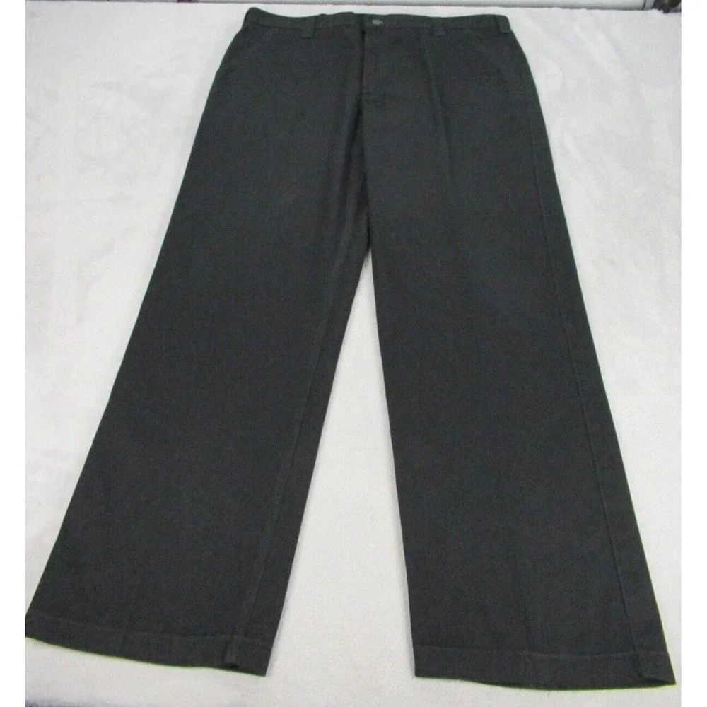 Carhartt Pants Mens 40x32‎ Black Slacks Zip Fly Straight Twill Work Chino B290